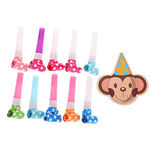 Toddmomy 10 Sätze Partytröten Kindergeburtstag mit Lustigen Monkey Tröten Bunte Geburtstagsdeko Noisemaker für Kleine Mitgebsel und Fröhliche Feiern von Toddmomy