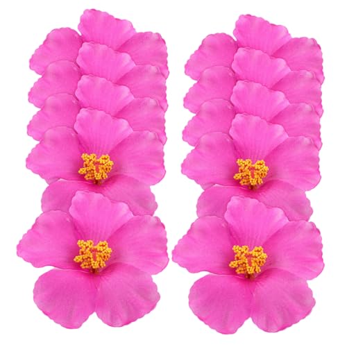 Toddmomy 10 Stück Künstliche Hibiskusblüte Hibiskusblumen Gefälschte Hibiskusblüten Künstliche Hibiskus-kunstblumen Hibiskusblüten Für Das Haar Tropische Blumen Künstlich Rosy Eva von Toddmomy