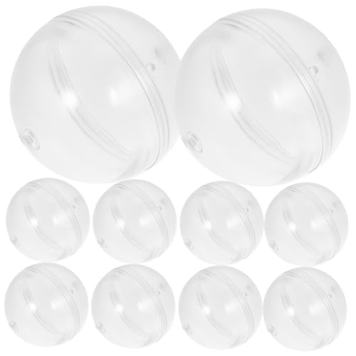 Toddmomy 10 Stück Leere Kunststoff Kapseln Befüllbare Kaugummikugeln Für Automaten Runde Tragbare Aufbewahrungsbehälter Transparent 3.2cm Für Geschenke Partys Und Dekoration von Toddmomy