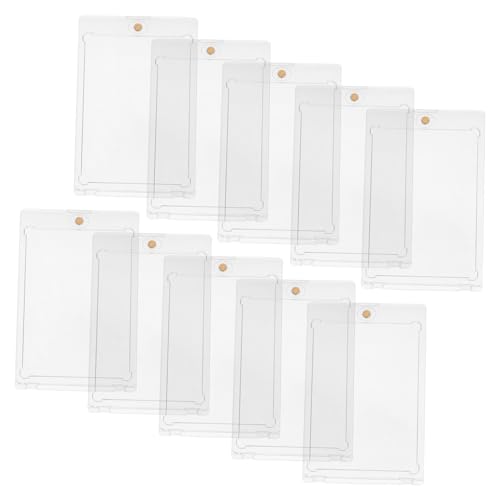 Toddmomy 10 Stück Magnetische Kartenhalter aus Transparentem Acryl mit Goldfarbenem Magnetverschluss Stabile Hartschalen für Baseball und Sammelkarten Kratzfest und Bruchsicher zum Schutz von Toddmomy