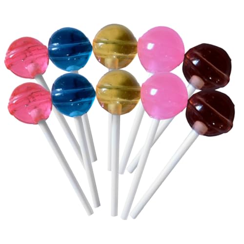 Toddmomy 10 Stück Simulation Lollipop Puppenzubehör Feenfänger Puppenständer Puppenhaus DIY Miniatur Kit Miniatur Spielzeugmarken Mini Puppen Babypuppenzubehör Puppenhaus Kit Harz von Toddmomy
