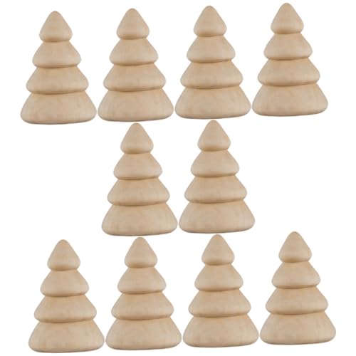 Toddmomy 10 Stück Teiliges Mini Holzbäume aus Unbehandeltem Holz Glatte Oberfläche DIY und Kreativvergnügen für Stabile Tischdeko für Weihnachts und Heimdekoration von Toddmomy