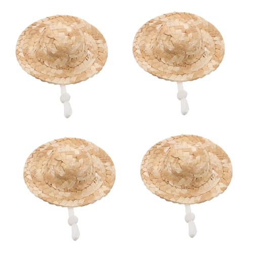 Toddmomy 10 Stück Teiliges Miniatur Strohhüte für Puppenhaus Handgefertigte Stabile Bambus Hüte mit DIY Vergnügen Passende Puppenhut Ornamente für Kreative Dekorationen von Toddmomy