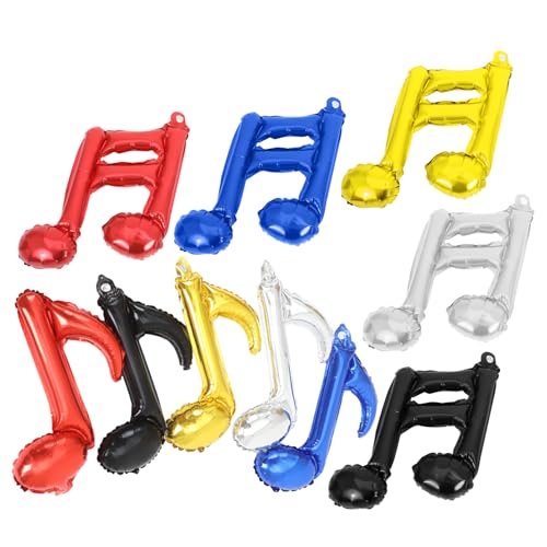 Toddmomy 10 Stück Musiknoten Aluminiumfolie Luftballons für Musik Geburtstagsfeiern Partydekoration Wiederverwendbar Metallic Design für Hochzeiten und Babypartys Toddmomy 10 Stück Musiknoten Aluminiumfolie Luftballons für Musik Geburtstagsfeiern Partydekoration Wiederverwendbar Metallic Design für Hochzeiten und Babypartys von Toddmomy