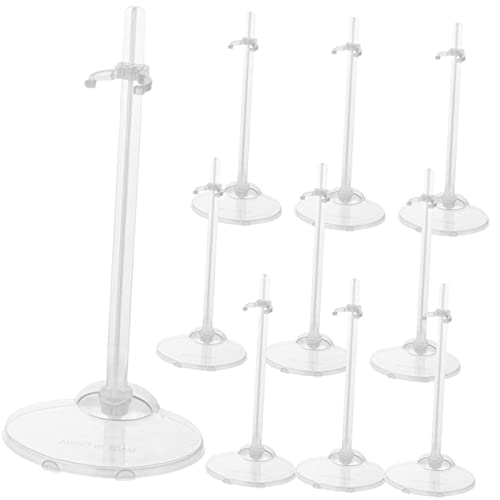 Toddmomy 10 Stück Teiliges Puppenhalter Transparent Design Puppenstützen für Doll Displays Stabiler Puppenständer mit Taillenstütze für Sammlerstücke und Dekoration von Toddmomy