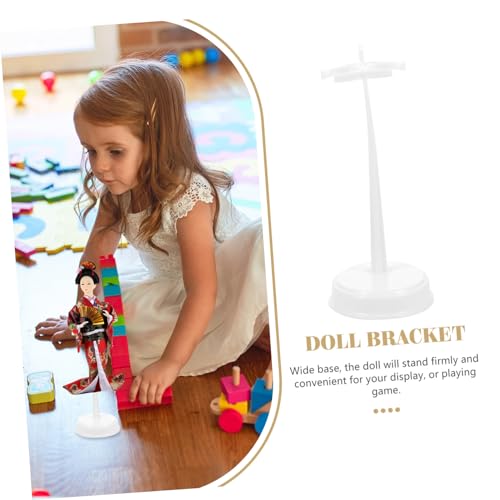 Toddmomy 10 Stück Teiliges Puppenständer Stabile Mini Doll Display Halter mit Sicherem Griff Weiß Geeignet für Actionfiguren und Puppenzubehör für Mädchen Leicht und Tragbar von Toddmomy