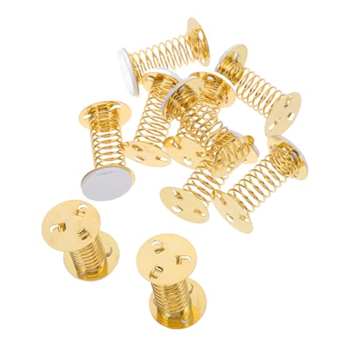 Toddmomy 10 Stück Teiliges Selbstklebende Federbasis für DIY Puppen mit Schüttelkopf Goldfarbene Spiralfeder Flexibel Geformte Schneeflocken und Perlenlehm Basis für Kreative Handarbeiten von Toddmomy