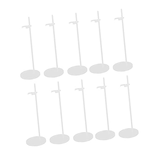 Toddmomy 10 Stück Teiliges Transparentes Kunststoff Puppenständer mit Breiter Basis Stabiler Puppenhalter zur Sicheren Figuren und Puppenpräsentation Regal oder Tisch für Sammler von Toddmomy