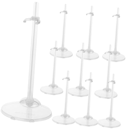 Toddmomy 10 Stück Teiliges Transparentes Puppenständer Klare Kunststoffhalter mit Stabiler Struktur für Puppen Figurenpräsentation Geeignet für Schaufenster Regal und Kinderspielzimmer von Toddmomy