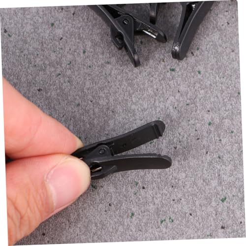 Toddmomy 100 Stück Headset Kabelclip Alligator klemme aus Robustem Kunststoff Ohrhörer Kabelhalter für Handy Schwarz Modisch Praktisch und Festhaltend Kabelmanagement für Kleidung von Toddmomy