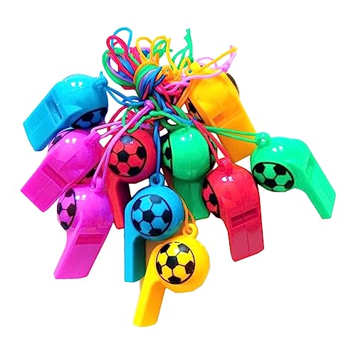 Toddmomy 100Stücke Fußball Pfeife für Themenpartys Sportveranstaltungen und Kindergeburtstage Erzeuger Zufällige Farben Teiliges für Mehr Spaß und Freude von Toddmomy