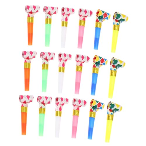 Toddmomy 100Stücke Partytröten für Zufällige Designs Flexible und Langlebige Pfeifen für Geburtstagsfeiern Feste und Partys Partybedarf und Jubelnde Requisiten von Toddmomy
