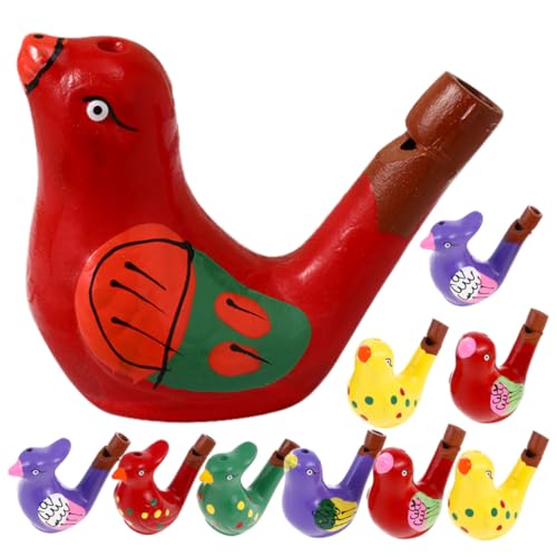 Toddmomy Keramik Vogelpfeifen 10 Stück für Kinder Tragbare Cartoon Pfeifen Spielzeug für Partys und Kreative Musikspiele von Toddmomy