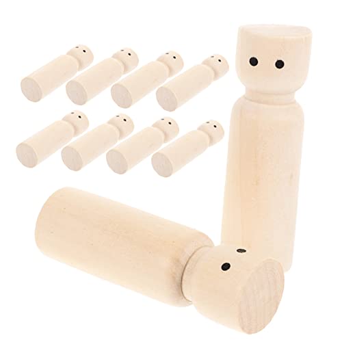 Toddmomy 10Stücke Unvollendete Holz Peg Puppen für DIY Graffiti Kreative Holzfiguren für Bastelprojekte und Weihnachtsdekoration Toddmomy 10Stücke Unvollendete Holz Peg Puppen für DIY Graffiti Kreative Holzfiguren für Bastelprojekte und Weihnachtsdekoration von Toddmomy