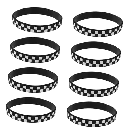 Toddmomy 12 Stück Karierte Silikon Armbänder Racing Design Leichtes Sport Wristband für Festival Party und Outdoor Passend für Damen und Herren Reihiges Schwarz Weißes Muster Toddmomy 12 Stück Karierte Silikon Armbänder Racing Design Leichtes Sport Wristband für Festival Party und Outdoor Passend für Damen und Herren Reihiges Schwarz Weißes Muster von Toddmomy