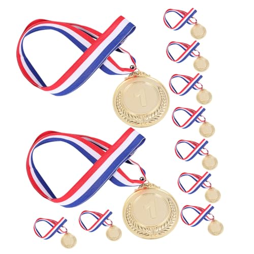 Toddmomy 12 Stück Medaillen für Sportwettbewerbe Goldene Medaillen mit Band als Belohnung für Schüler Dekoration Toddmomy 12 Stück Medaillen für Sportwettbewerbe Goldene Medaillen mit Band als Belohnung für Schüler Dekoration von Toddmomy
