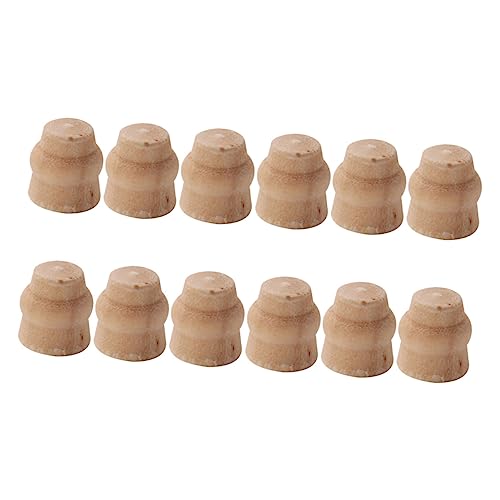 Toddmomy 12 Stück Mini Möbelbeine DIY Zubehör für Puppenhaus und Mini Häuser Hölzerne Tischbeine für Kreative Bastelprojekte für Miniatur Landschaften von Toddmomy
