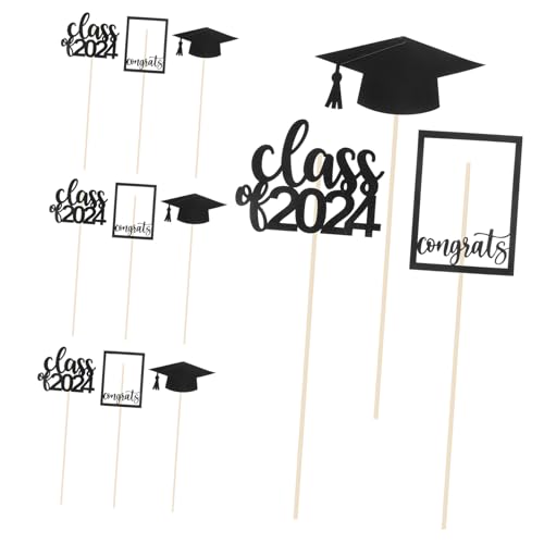 Toddmomy 12 Stück Teiliges Graduation Vase Picks Congrats Class Of Dekoration für Abschlussfeier Kuchen Muffins Party Accessoires Einzigartiges Design für Festliche von Toddmomy