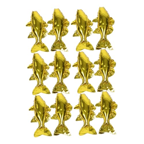 Toddmomy 12 Stück Teiliges Große Goldfisch Folienballons Realistische Unterwasser Deko Lebendige Farben Vielseitig für Kindergeburtstag Shower und Meeresthema Party von Toddmomy