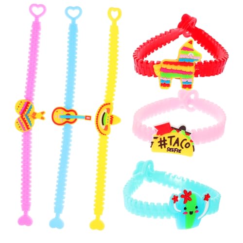 Toddmomy 12 Stück Teiliges Mexikanisches Party Armband aus Weichem PVC Bunte Cartoon Wristbands Wiederverwendbar Leichtes Karneval Zubehör für Festlichkeiten und Mexikanische Toddmomy 12 Stück Teiliges Mexikanisches Party Armband aus Weichem PVC Bunte Cartoon Wristbands Wiederverwendbar Leichtes Karneval Zubehör für Festlichkeiten und Mexikanische von Toddmomy