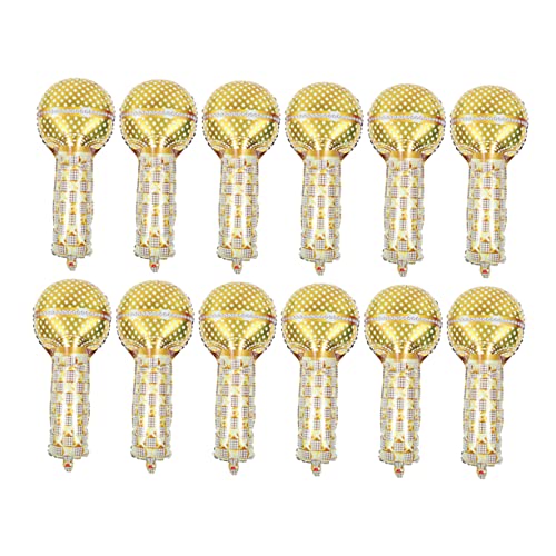 Toddmomy 12 Stück Teiliges Mikrofon Luftballon aus Aluminiumfolie Jahre Retro Partydeko Aufblasbare Musik Party Requisiten Langlebig und Detailreich für Jubiläen Abschlussfeiern und Toddmomy 12 Stück Teiliges Mikrofon Luftballon aus Aluminiumfolie Jahre Retro Partydeko Aufblasbare Musik Party Requisiten Langlebig und Detailreich für Jubiläen Abschlussfeiern und von Toddmomy