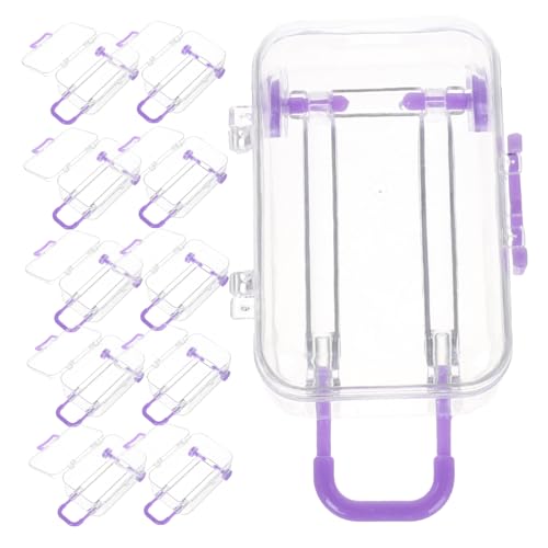 Toddmomy 12 Stück Teiliges Mini koffer Süßigkeitenbox Transparent Stabile Mini suitcase Candy Box mit Großem Fassungsvermögen Elegantes Design für Partydeko und Hochzeitsgastgeschenke von Toddmomy