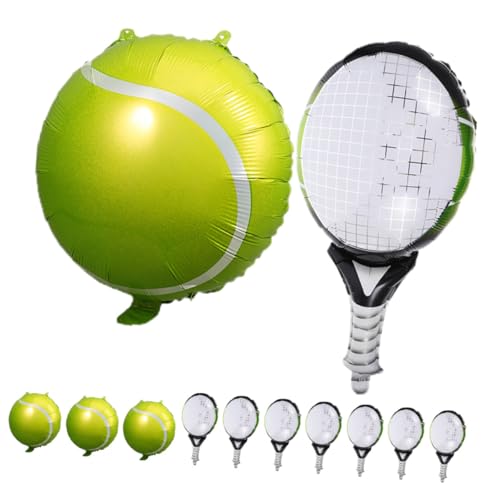 Toddmomy 12Stücke Ballon Große Tennisschläger Luftballons Aufblasbare Partydeko für Tennis Geburtstagsfeiern Einfach Aufzuhängen von Toddmomy