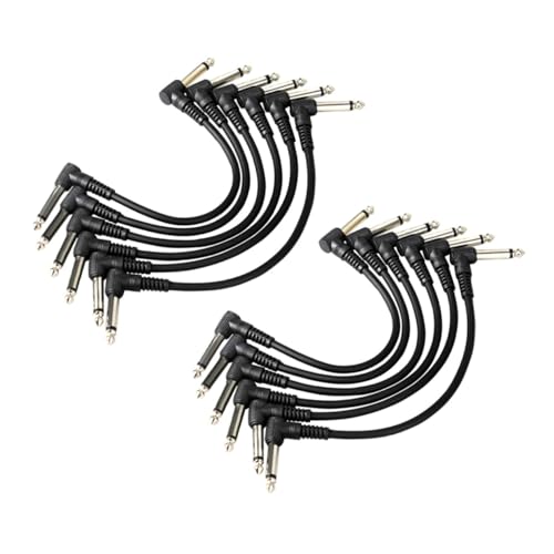 Toddmomy 12Stücke Bass Audiokabel für Bass Effektgeräte Langlebige Audio Verbindungskabel für Musikinstrumente Einfach zu Verwenden für Gitarreneffekte und Pedalboards von Toddmomy