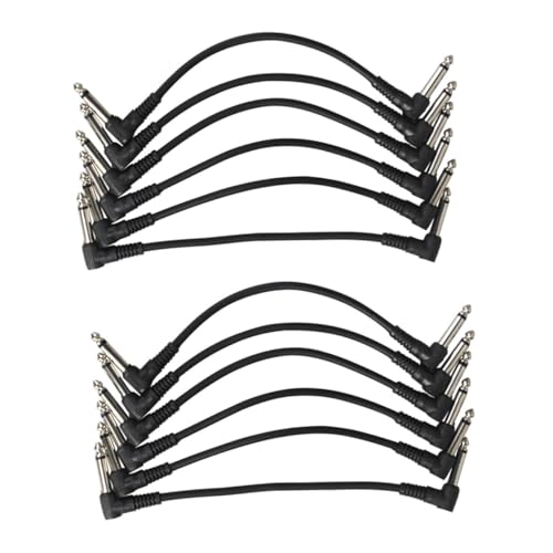 Toddmomy 12Stücke Gitarren Patchkabel Audiokabel für Musikinstrumente Langlebiges Anschlusszubehör für Effektpedale Einfach zu Bedienen Erforderlich von Toddmomy