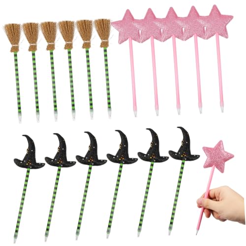 Toddmomy 18 . Teiliges Schreibset mit Halloween Motiven Weiche Nachfüllbare Kugelschreiber mit Hexenbesen Hexenhut und Sternen Partygeschenke für Schule Valentinstag und Halloween Feiern Toddmomy 18 . Teiliges Schreibset mit Halloween Motiven Weiche Nachfüllbare Kugelschreiber mit Hexenbesen Hexenhut und Sternen Partygeschenke für Schule Valentinstag und Halloween Feiern von Toddmomy
