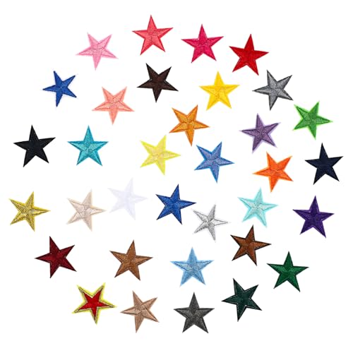 Toddmomy 1Packung Stern Aufnäher zum Aufbügeln Farben Langlebige Patches für Kleidung Rucksäcke und Kreative Bastelprojekte Einfach Anzubringen Vielseitig Einsetzbar von Toddmomy
