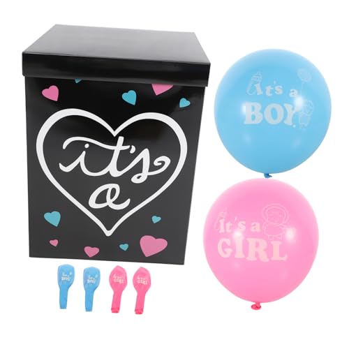 Toddmomy 1Satz Gender Reveal mit Luftballons Pappschachtel für Babyparty Dekoration Schwarze Box mit Blauen und Ballons Geschlechtsenthüllung Toddmomy 1Satz Gender Reveal mit Luftballons Pappschachtel für Babyparty Dekoration Schwarze Box mit Blauen und Ballons Geschlechtsenthüllung von Toddmomy