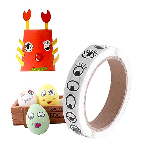 Toddmomy 2 Rollen Selbstgemacht Etikettenaufkleber mit Cartoon Augen Selbstklebend für Bastelprojekte Kinder und Studenten Einfache Anwendung Ca 1000 Sticker Pro Rolle Toddmomy 2 Rollen Selbstgemacht Etikettenaufkleber mit Cartoon Augen Selbstklebend für Bastelprojekte Kinder und Studenten Einfache Anwendung Ca 1000 Sticker Pro Rolle von Toddmomy