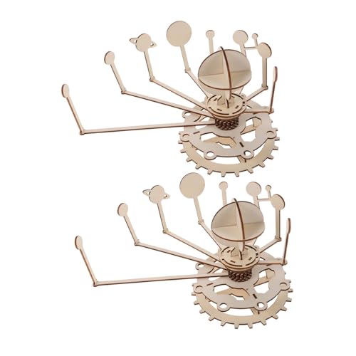 Toddmomy 2 Sätze DIY Solar System Modell Holzpuzzle für Stem Lernspielzeug mit Planeten Sicherer Natürlicher Holzbausatz Pädagogisch für Schule Homeschooling und Dekoration von Toddmomy