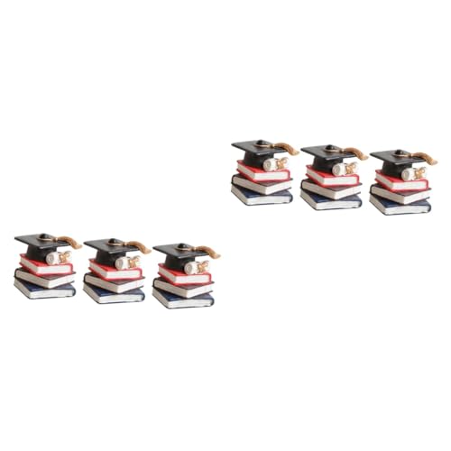 Toddmomy 2 Sätze Teiliges Doktorhut Und Gestapelte Tortenaufsätze Einzigartige Abschlussfeier Dekoration Für Kuchen Und Desserts Für Graduierungsparty 3 Stück * 2 von Toddmomy