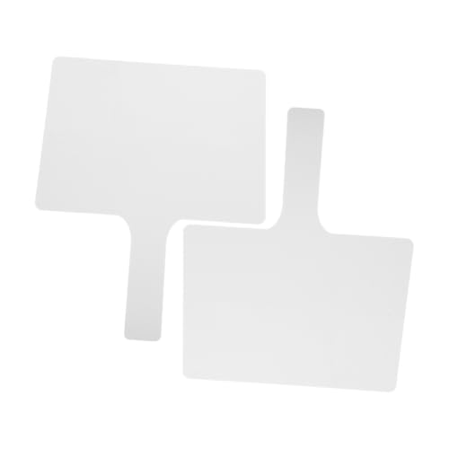 Toddmomy 2 Stück Antworttafel Whiteboard-handheld Hand-whiteboards Wahlpaddel Handzeichen Trocken Abwischbarer Radiergummi Handheld-trockenlöschtafel Schreiben Sie Anzeigetafel Acryl Weiß von Toddmomy
