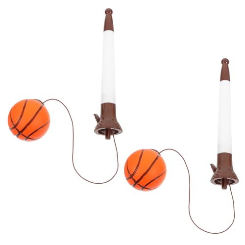 Toddmomy 2 Stück Basketball Kugelschreiber Kreative Leichte Tintenstifte mit Glatter Schreibfunktion Spielerisch Tragbar für Kindergarten und Schüler Lustige Dekompressions Schreibwerkzeuge von Toddmomy