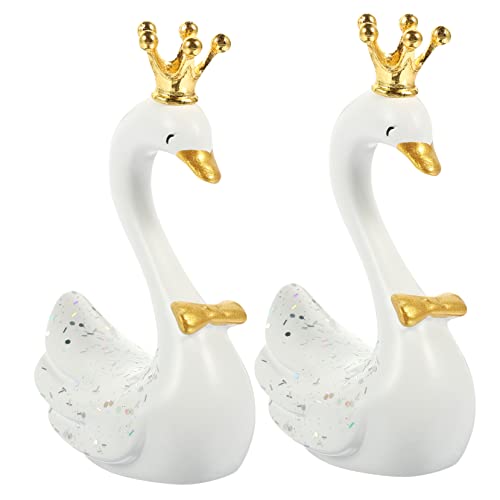 Toddmomy 2 Stück Figurine Elegante Dekoration für Kuchen für Hochzeiten Geburtstage und Weisser Kronen als Tortendeko von Toddmomy