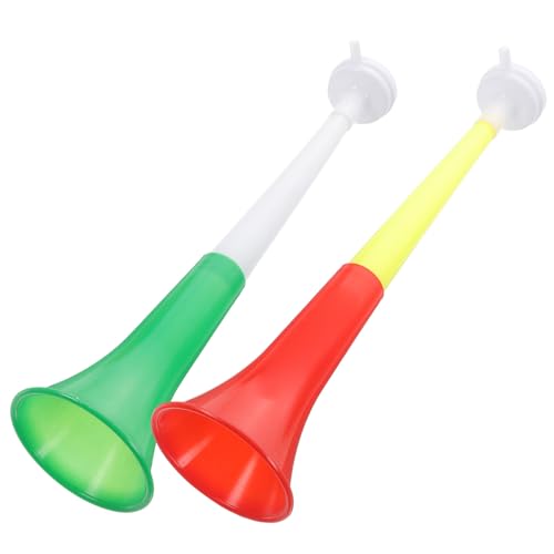 Toddmomy 2 Stück Fußball Hupe Teiliges Ausziehbare Cheer Trompete Sichere Kinderparty Geräuschmacher Bunte Fußball Fan Requisiten für Spiele und Outdoor Aktivitäten Zufällige Farbe von Toddmomy
