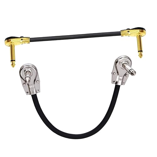 Toddmomy 2 Stück Gitarren Patchkabel Flache Effekte Kabel für Elektrische Gitarren und Bässe Langlebig und Zuverlässig Geeignet für Pedalboards und Instrumente von Toddmomy
