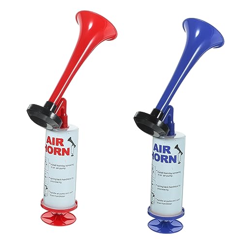 Toddmomy 2 Stück Handheld Cheer Air Horn Tragbares Drucklufthorn für Sportveranstaltungen Feiern und Rote und Blaue Farben für Lebendige von Toddmomy