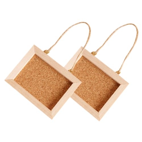 Toddmomy 2 Stück Mini Holz Bilderrahmen Kleine Miniatur Fotorahmen für Puppenhaus Dekoration DIY Foto Wandrahmen Ornament Holzrahmen Vintage Stil von Toddmomy