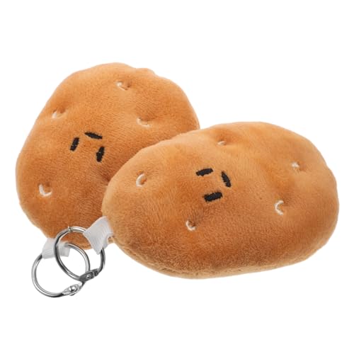 Toddmomy 2 Stück Plüsch Kartoffel Anhänger Lebensmittel Kartoffeln Lustiges Stofftier Plüsch Anhänger Schlüsselanhänger Süßer Plüsch Schlüsselanhänger Anhänger Kartoffelpuppe von Toddmomy