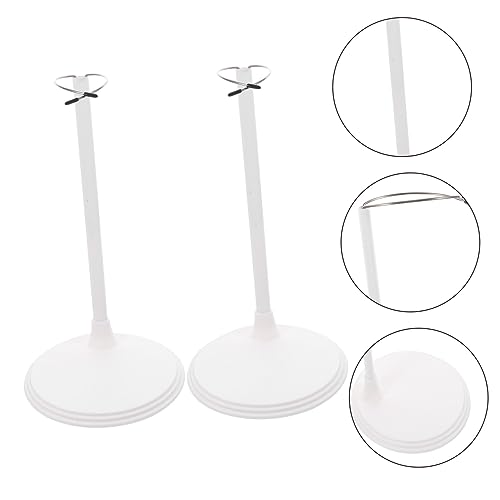 Toddmomy 2 Stück Teiliges Puppenständer Weiß Verstellbarer Puppenhalter aus und Stabile Figurenhalterung für Puppen Sammlermodelle und Display Geeignet für Zuhause und Shop von Toddmomy
