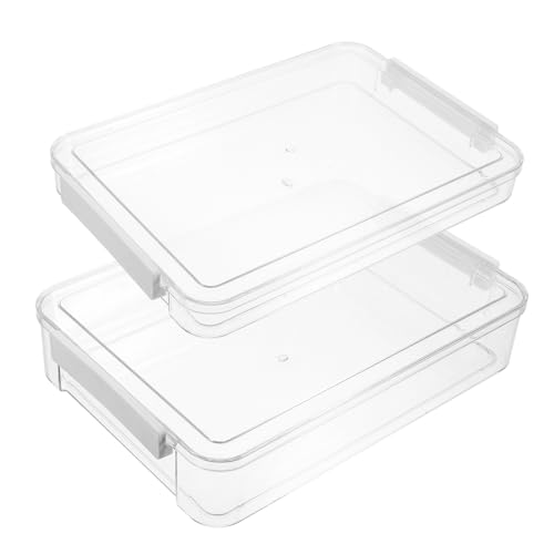 Toddmomy 2 Stück Transparente Aufbewahrungsboxen für Dokumente Stapelbare Organizer für Zertifikate Zeitschriften Quittungen und Mehr für Büro Schule und Zuhause von Toddmomy