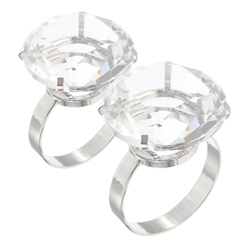 Toddmomy 2 Stücke Große Diamant Ring Requisiten Hochzeit Ringe Gefälschte Engagement Ring Transparent Glas Toddmomy 2 Stücke Große Diamant Ring Requisiten Hochzeit Ringe Gefälschte Engagement Ring Transparent Glas von Toddmomy