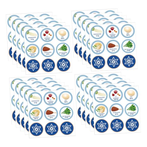 Toddmomy 20 Blatt Passover Aufkleber Rund Selbstklebend Seder Etiketten für Jüdische Feiertagsfeier Dekorationen mit Stickern pro für Geschenkverpackung und Partybedarf Toddmomy 20 Blatt Passover Aufkleber Rund Selbstklebend Seder Etiketten für Jüdische Feiertagsfeier Dekorationen mit Stickern pro für Geschenkverpackung und Partybedarf von Toddmomy