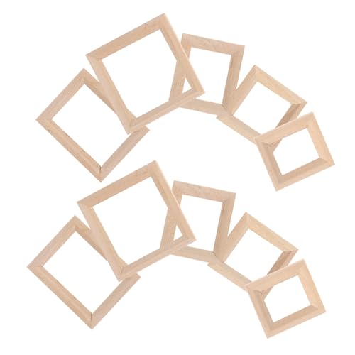 Toddmomy 20 Stck. Miniature Holz Bilderrahmen Teiliges für Puppenhaus Dekoration Handgefertigte Robuste Miniatur Fotorahmen aus Holz für Kreative DIY Projekte und Einzigartigen von Toddmomy