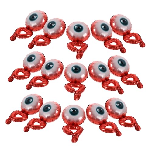 Toddmomy 20 Stück Halloween Folienarmband Luftballons Aufblasbare Aluminium Augenball Handgelenk Deko für Party Vielseitige Halloween und Feiertagsdekoration Einfach Tragbar und von Toddmomy
