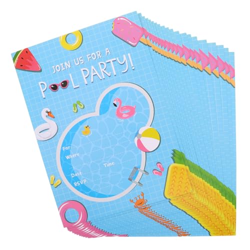 Toddmomy 20 Stück Kreative Einladungskarten für Jungen und Mädchen Tropisches Stranddesign für Sommerfestivals und Geburtstagsfeiern Toddmomy 20 Stück Kreative Einladungskarten für Jungen und Mädchen Tropisches Stranddesign für Sommerfestivals und Geburtstagsfeiern von Toddmomy